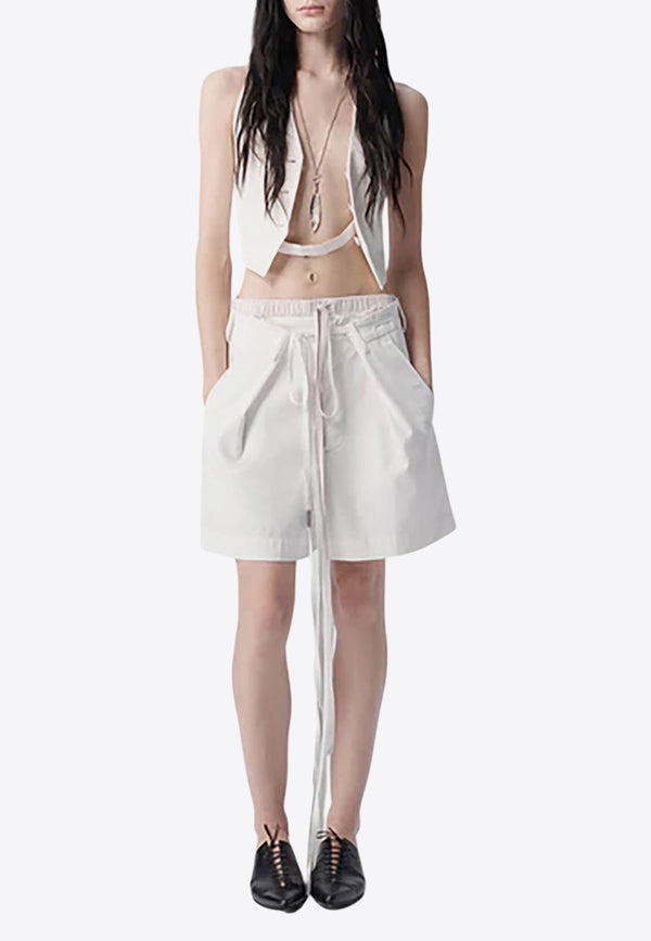 Ann Demeulemeester Jess Drawstring Shorts White B0011889FA431_002