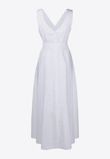 P.A.R.O.S.H Canyox V-neck Tied Maxi Dress White D725338CANYOX24_001