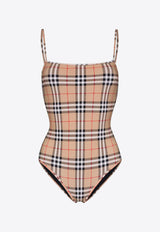 Burberry Vintage Check One-Piece Swimsuit 8009009_A5145 Beige
