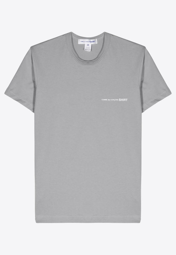 Comme Des Garçons Logo Print Crewneck T-shirt Gray FMT025S24_1GREY