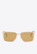 Off-White Yoder Square-Frame Sunglasses OERI121S24MET001_7676 Gold