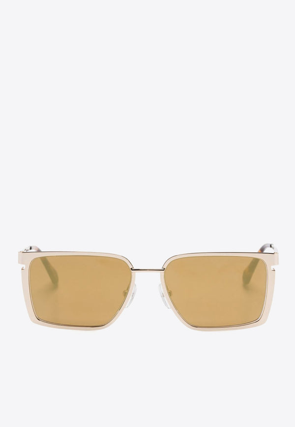 Off-White Yoder Square-Frame Sunglasses OERI121S24MET001_7676 Gold
