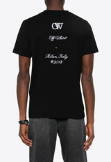Off-White 23 Logo Short Sleeved Crewneck T-shirt OMAA027S24JER005_1001 Black
