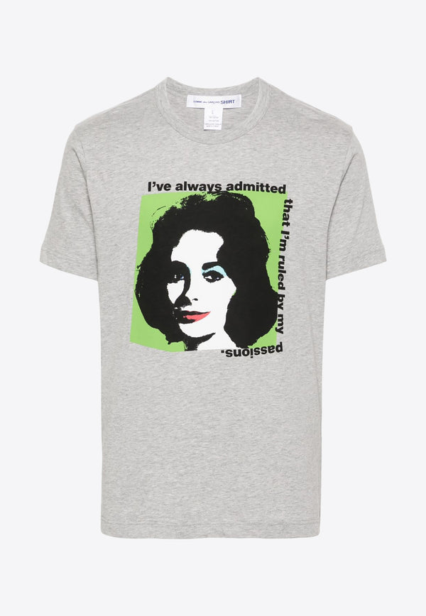 Comme Des Garçons Andy Warhol Printed T-shirt Gray FMT003S24_1TOP GREY