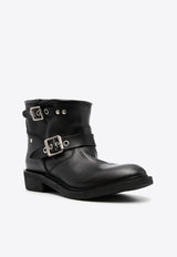 Golden Goose DB Buckled Leather Ankle Boots Black GWF00615F005057_90100