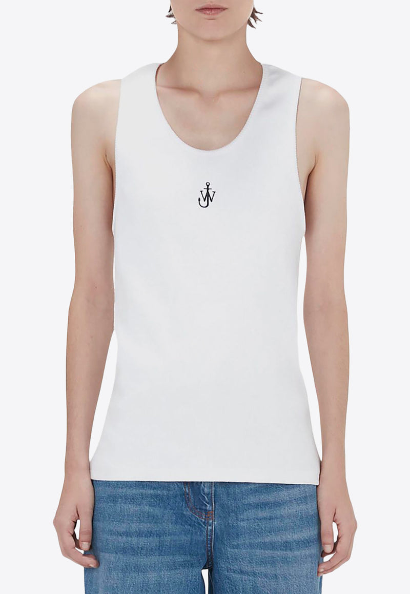 JW Anderson Logo Embroidered Tank Top White J00205PG1521_001