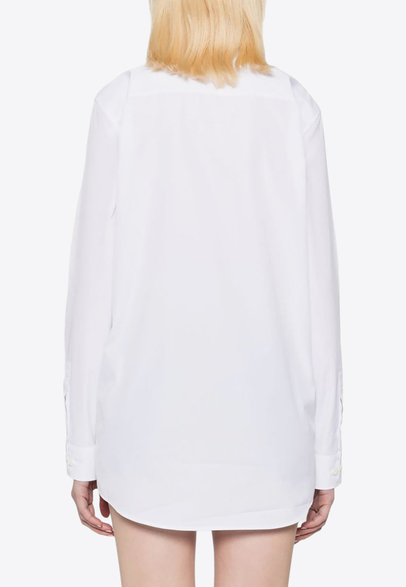 Miu Miu Oversized Long-Sleeved Shirt White MK1818SOOO10RG_F0009
