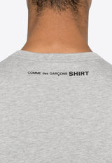 Comme Des Garçons Logo Print Crewneck T-shirt Gray FMT011S24_1TOP GREY