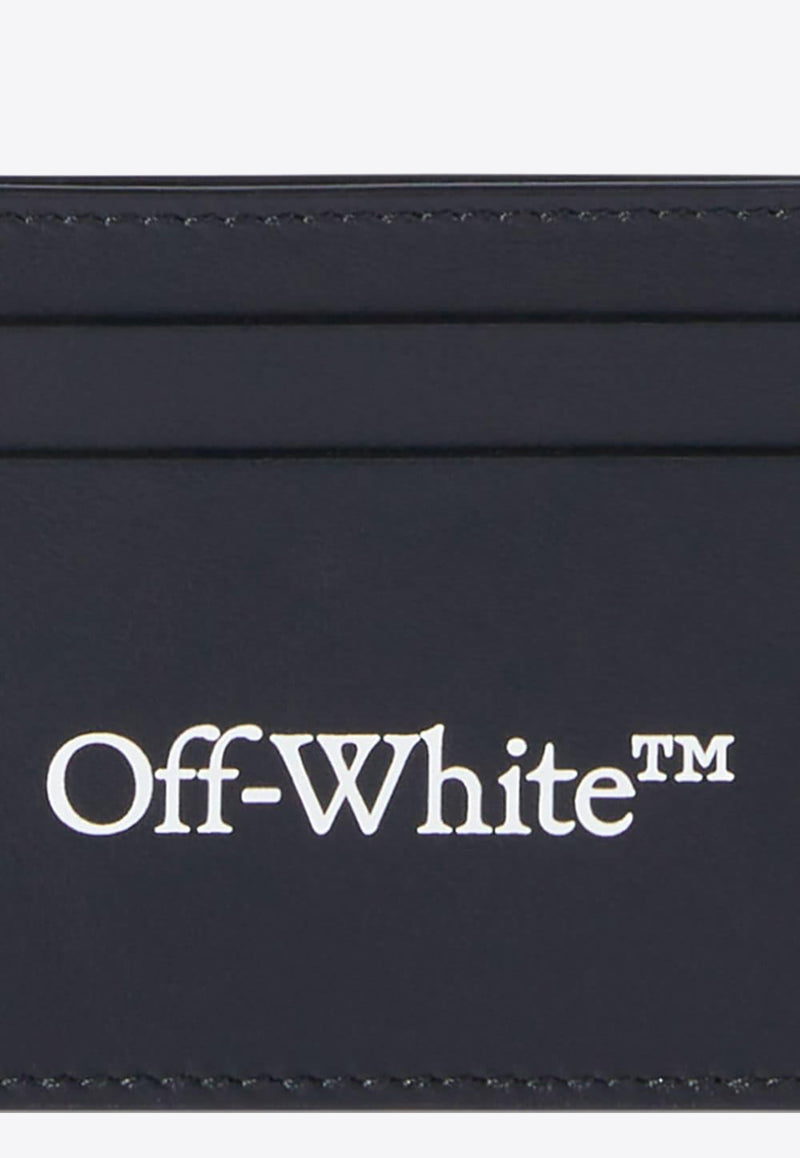 Off-White Bookish Logo-Print Leather Cardholder OMND089S24LEA001_1001 Black
