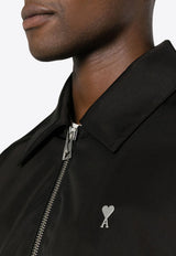 AMI PARIS Ami De Coeur Logo Plaque Jacket Black HJK014PA0007_001