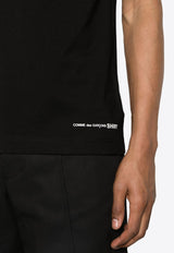 Comme Des Garçons Logo Print Crewneck T-shirt Black FMT020S24_1BLACK