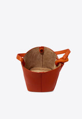 JW Anderson Corner Calf Leather Bucket Bag Clay HB0614LA0307_142