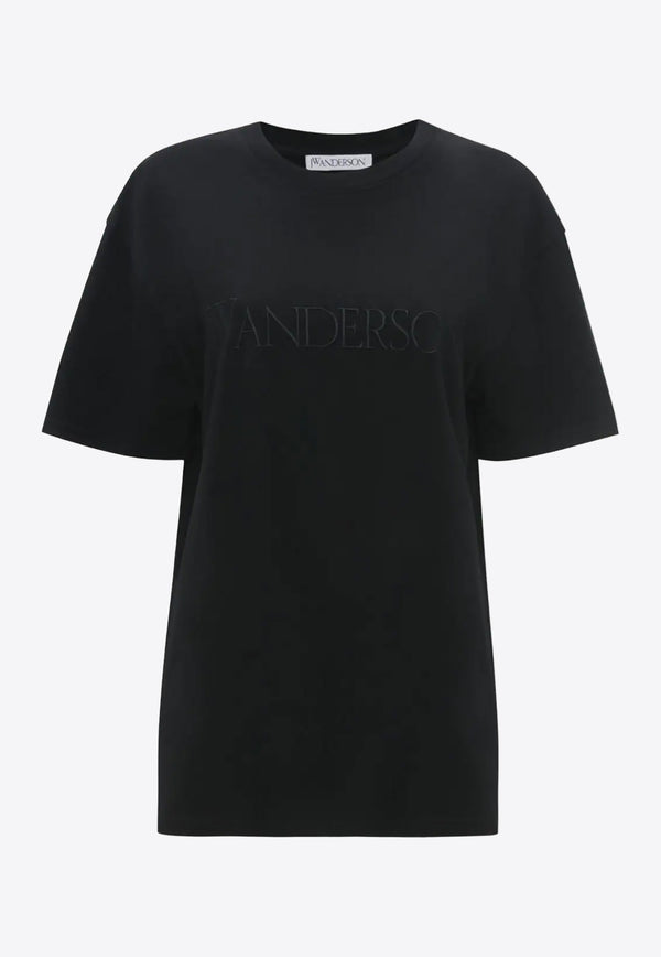 JW Anderson Logo Embroidered T-shirt Black JT0218PG0980_999