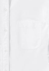 Thom Browne Tonal 4-bar Stripes Long-Sleeved Shirt White FLL005A06496_100