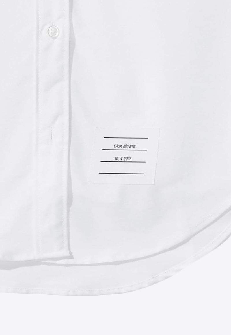 Thom Browne Tonal 4-bar Stripes Long-Sleeved Shirt White FLL005A06496_100