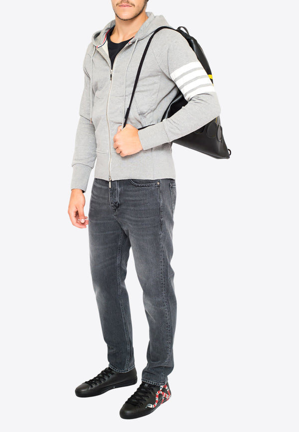 Thom Browne 4-bar Stripes Hooded Sweatshirt Gray MJT022H00535_068