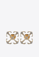 Off-White Mini Arrow Crystal-Embellished Earrings OWOD293S24MET001_7600 Gold