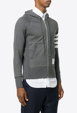 Thom Browne 4-bar Stripes Zip-Up Hoodie Gray MJT022H00535_025