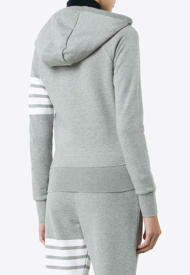 Thom Browne 4-bar Stripes Zip-Up Hooded Sweatshirt Gray FJT001A00535_055