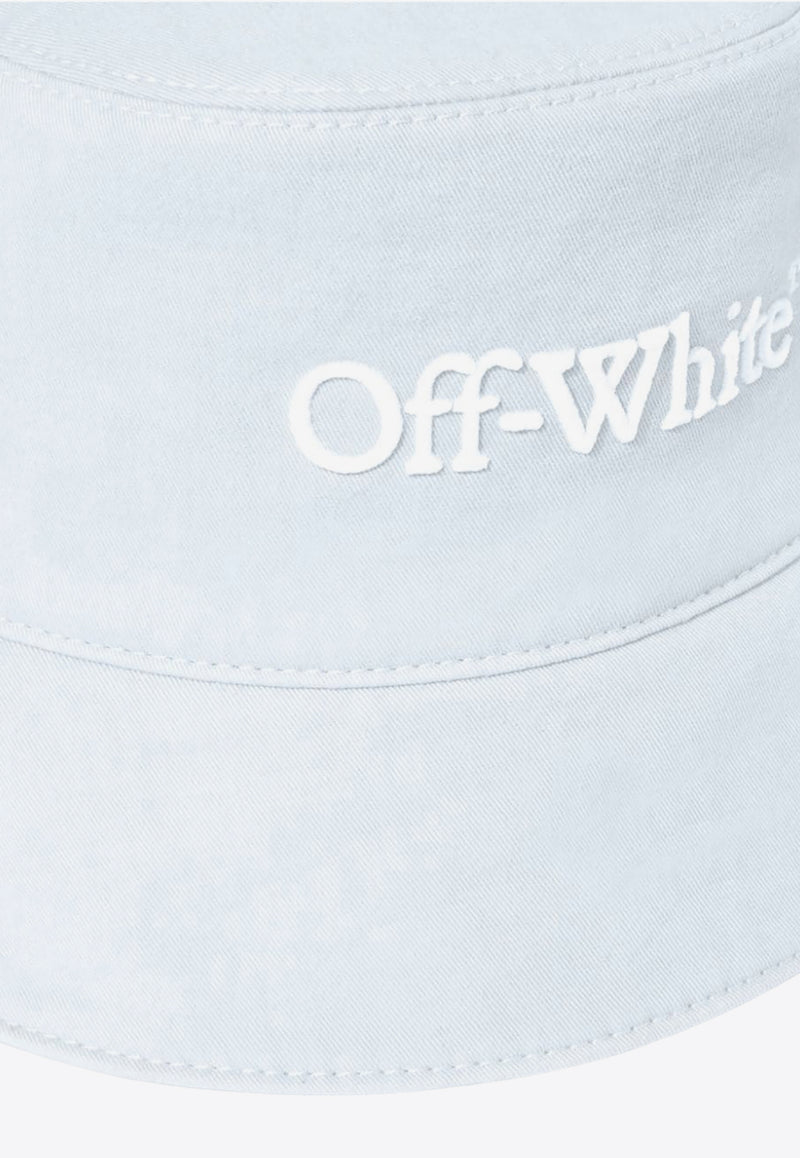 Off-White Bookish Logo-Detail Bucket Hat OWLB021S24FAB001_4001 Blue