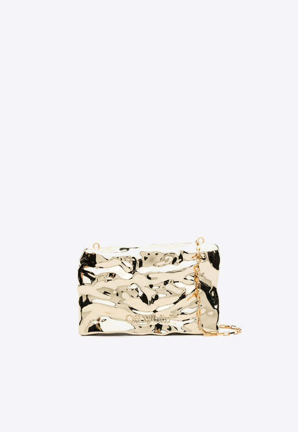 Off-White Crushed Mirrored Crossbody Bag OWNM054S24MET001_7600 Gold