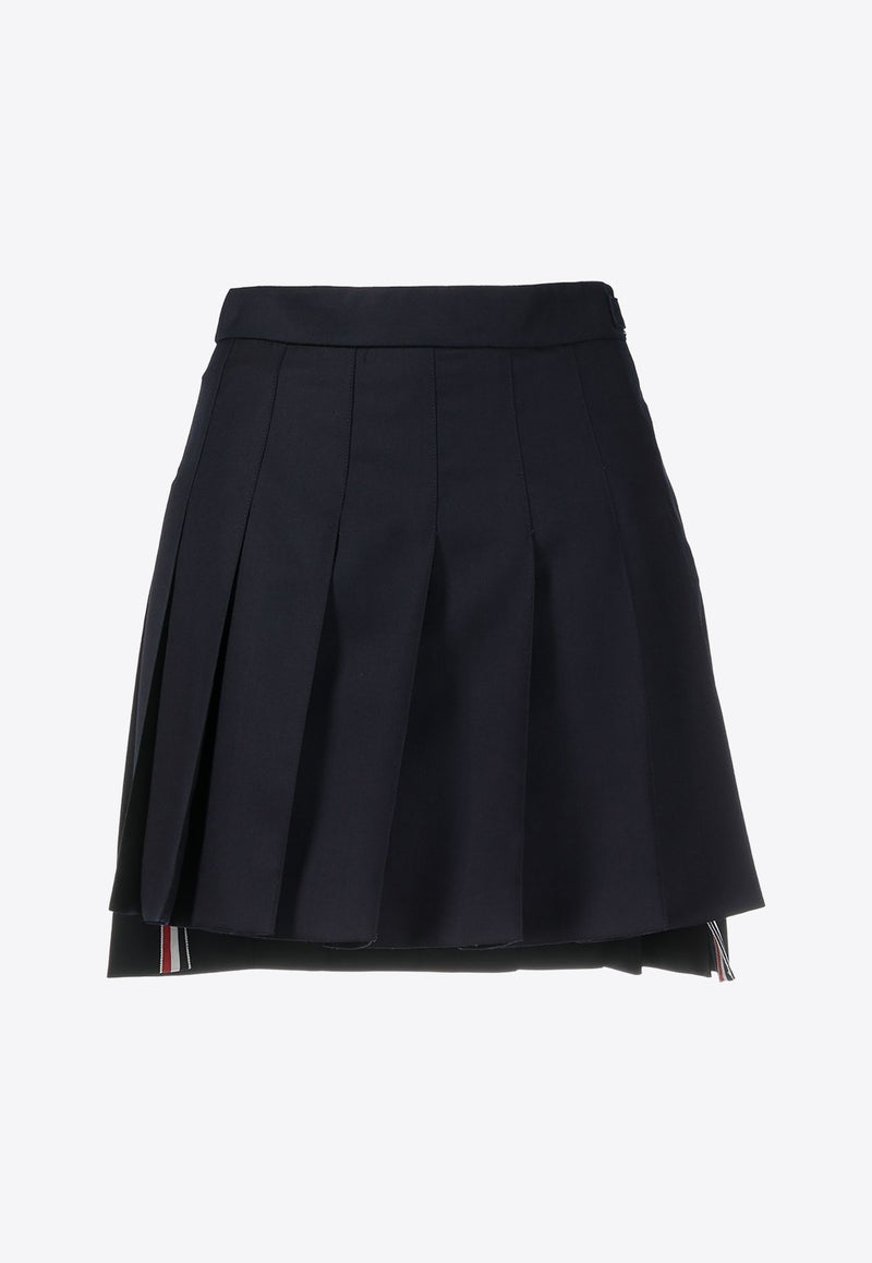 Thom Browne Dropped Back Pleated Mini Skirt Navy FGC402V00626_415