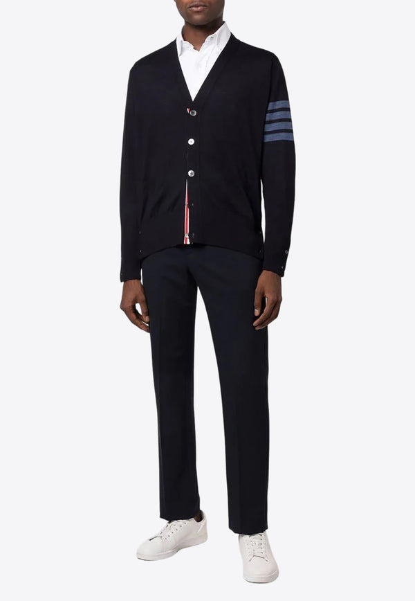 Thom Browne 4-bar Stripes Wool Cardigan Navy MKC002BY1014_415