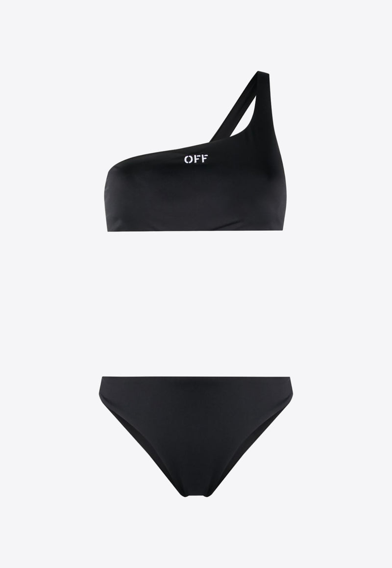 Off-White Off Stamp-Embroidered One-Shoulder Bikini OWFE012S24FAB001_1001 Black