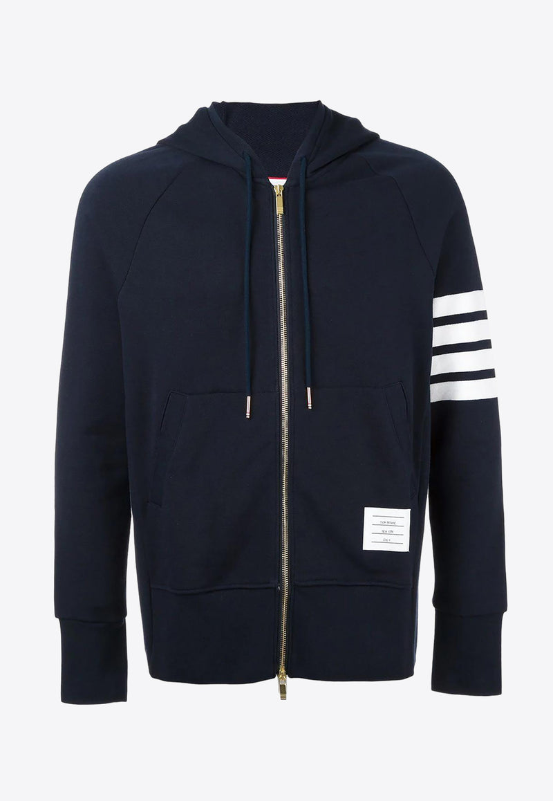 Thom Browne 4-bar Stripes Zip-Up Hooded Sweatshirt Navy MJT022H00535_461