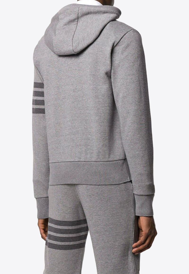 Thom Browne 4-bar Stripes Zip-Up Hooded Sweatshirt Gray MJT249A06910_035