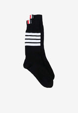 Thom Browne 4-bar Stripes Socks Navy FAS020B01690_415