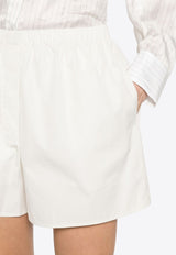 Miu Miu Logo Embroidered Boxer Shorts White SP9429SOOO10RG_F0304