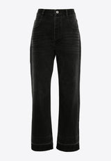 Isabel Marant Irina Straight-Leg Faded Jeans Black PA0340FAB2H01I_02FK