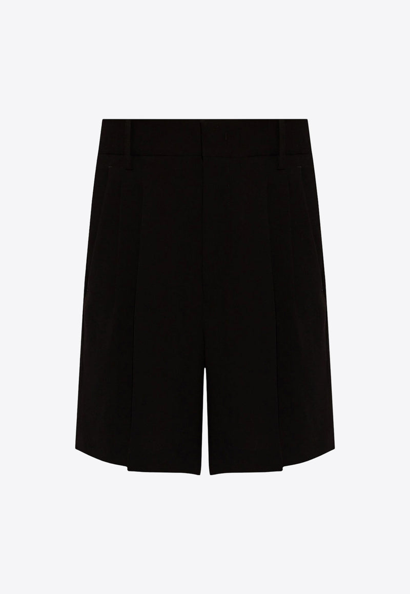 Isabel Marant Elna Pleated Crepe Shorts Black SH0146FAB2F01I_01BK