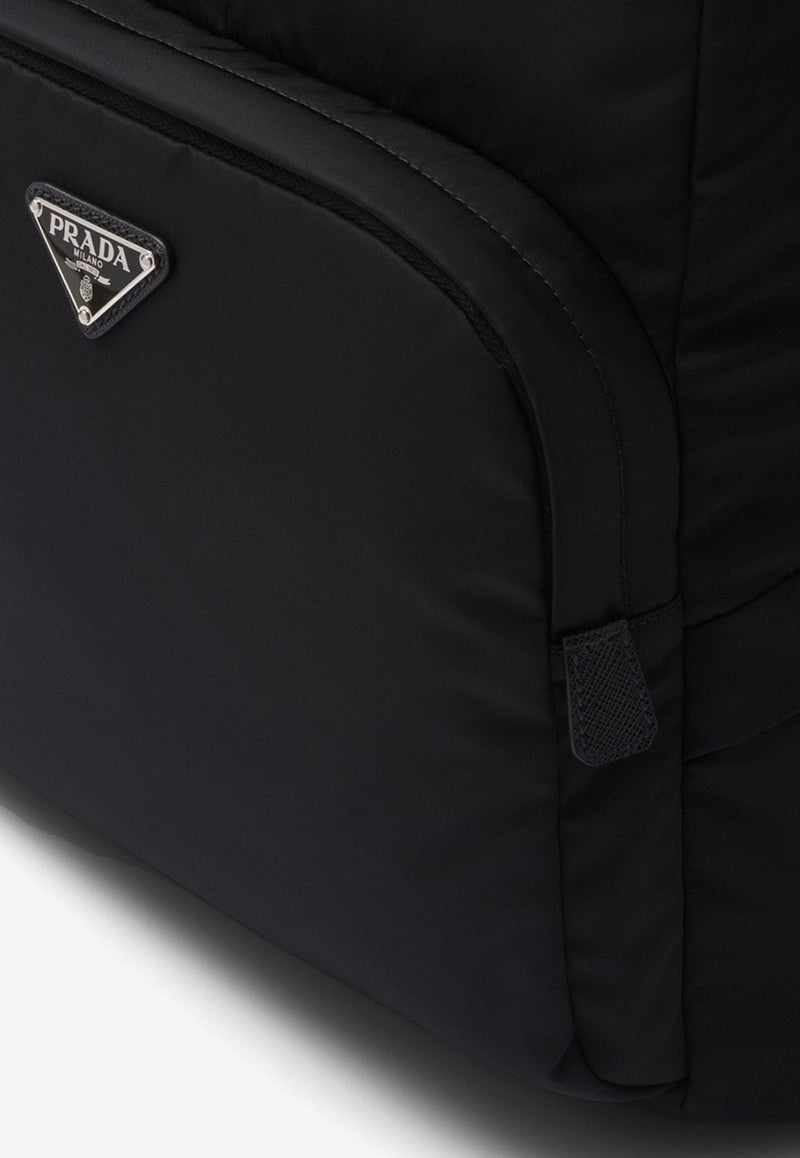 Prada Triangle Logo Leather Backpack Black 2VZ104VOOO2DMG_F0002