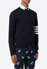 Thom Browne 4-bar Stripes Milano Stitch Sweater Navy MKA202A00219_415