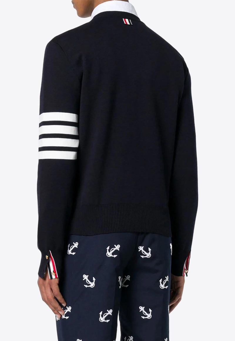 Thom Browne 4-bar Stripes Milano Stitch Sweater Navy MKA202A00219_415