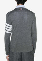 Thom Browne 4-bar Stripes Merino Wool Sweater Gray MKA002A00014_038