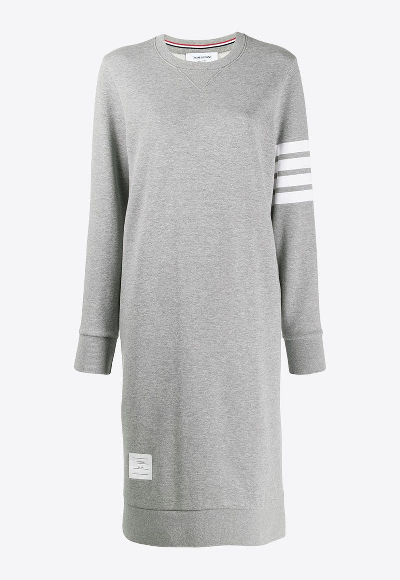 Thom Browne 4-bar Stripes Sweatshirt Dress Gray FJD056A00535_055