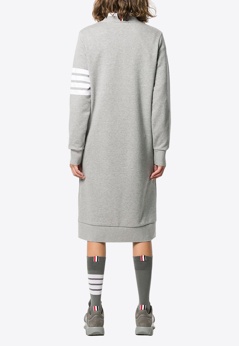 Thom Browne 4-bar Stripes Sweatshirt Dress Gray FJD056A00535_055