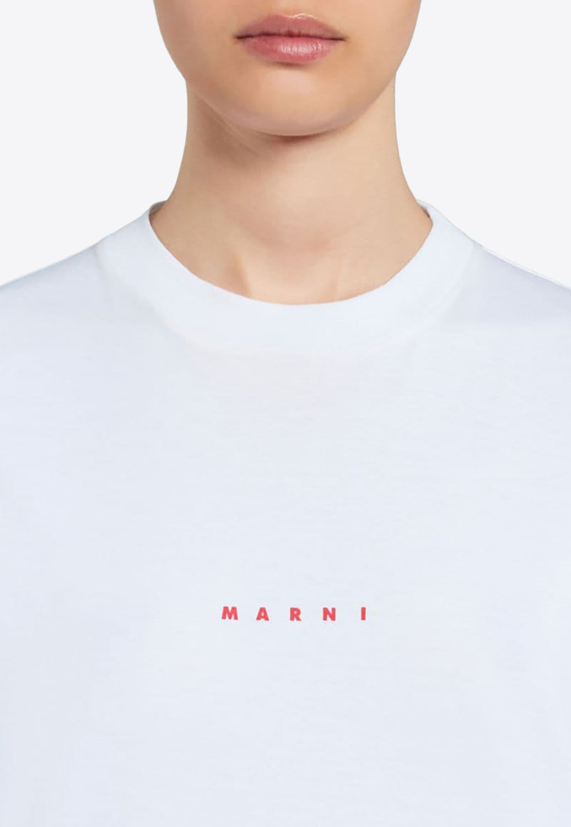 Marni Logo Crewneck T-shirt White THJE0263P1USCS87_L1W01