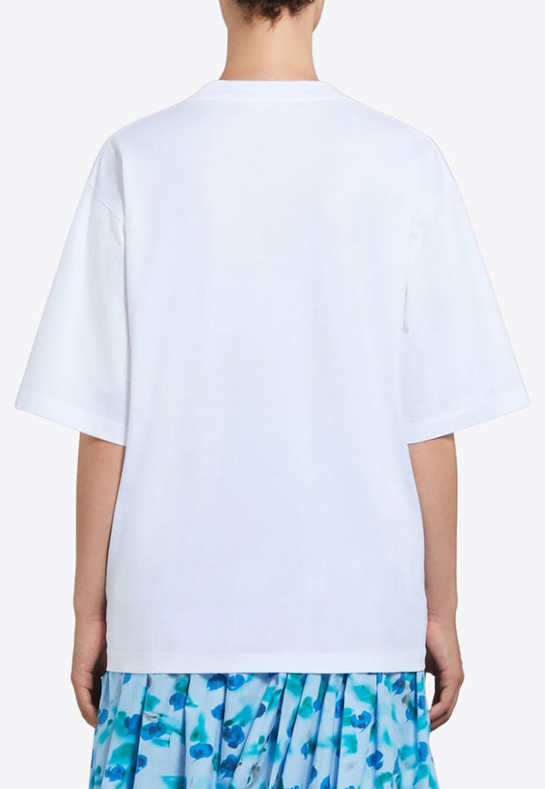 Marni Logo Crewneck T-shirt White THJE0263P1USCS87_L1W01