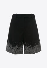 JW Anderson Crystal Embellished Tailored Shorts Black SR0095PG1321_999
