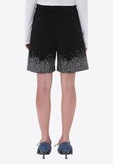JW Anderson Crystal Embellished Tailored Shorts Black SR0095PG1321_999