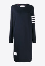 Thom Browne 4-bar Stripes Sweatshirt Dress Navy FJD056A00535_415