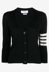 Thom Browne 4-bar Stripes Virgin Wool Cardigan Black FKC334DY1014_001