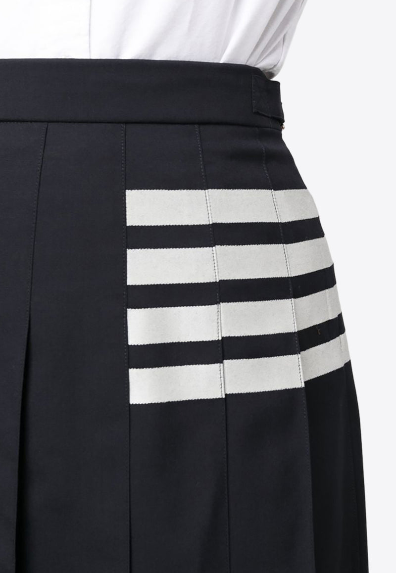 Thom Browne 4-bar Stripes Midi Pleated Skirt Navy FGC400V06146_415