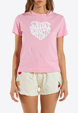 MC2 Saint Barth Emi Heart Crewneck T-shirt  Pink EMI0001_03063F