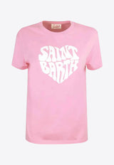 MC2 Saint Barth Emi Heart Crewneck T-shirt  Pink EMI0001_03063F