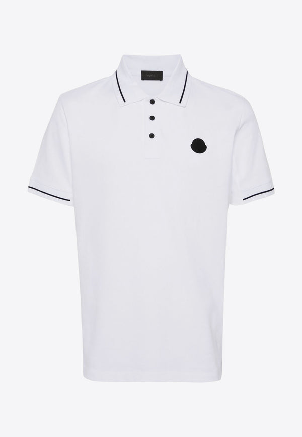 Moncler Logo-Patch Polo T-shirt J10918A0000189A16_001 White